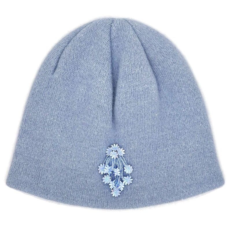 OTHER-worldly（アザーワールドリー）の「Drop Bead Angora Short Beanie [Blue]（Hats）」