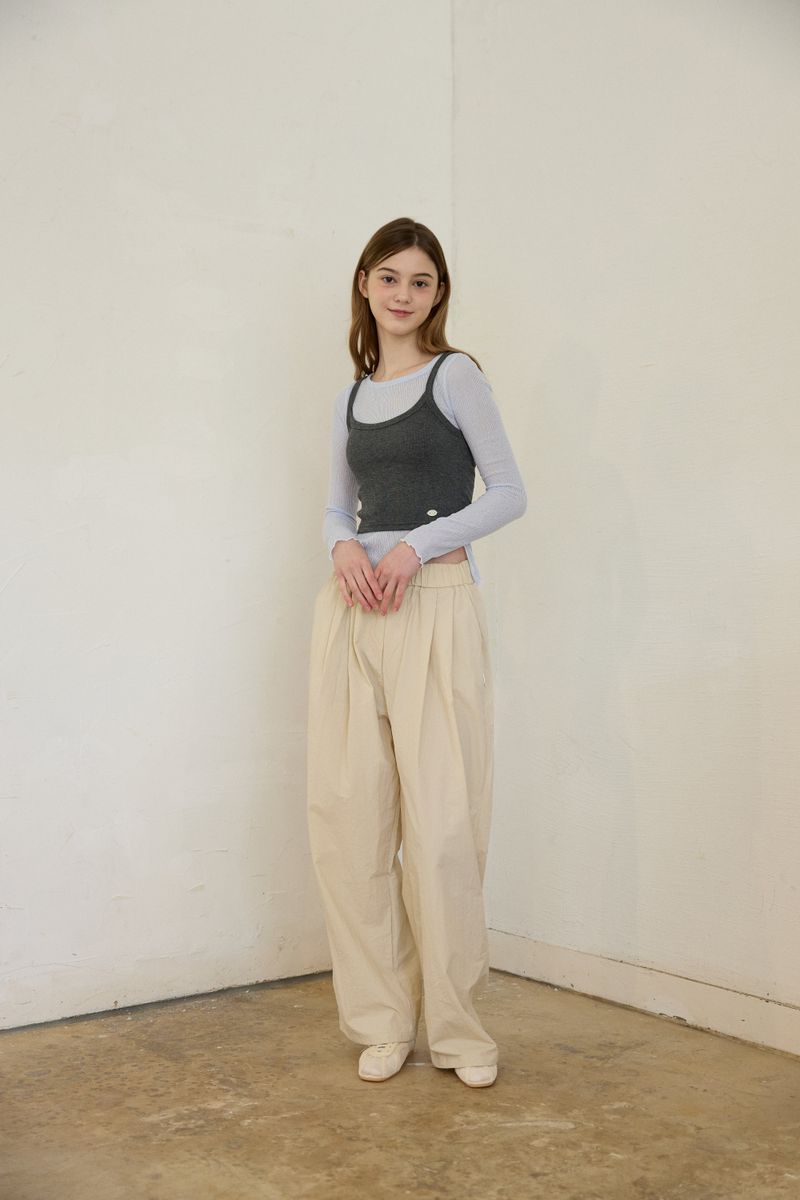PINK PINEAPPLE（ピンクパイナップル）の「TUCK RUSTLE PANTS (3 COLORS)（Pants）」
