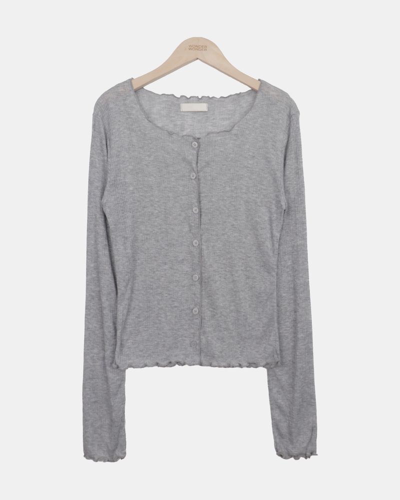 Rohin Frill Ribbed Cardigan