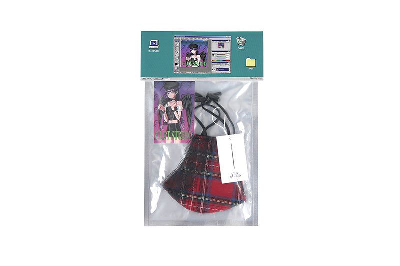 1 2 tartan check lace mask