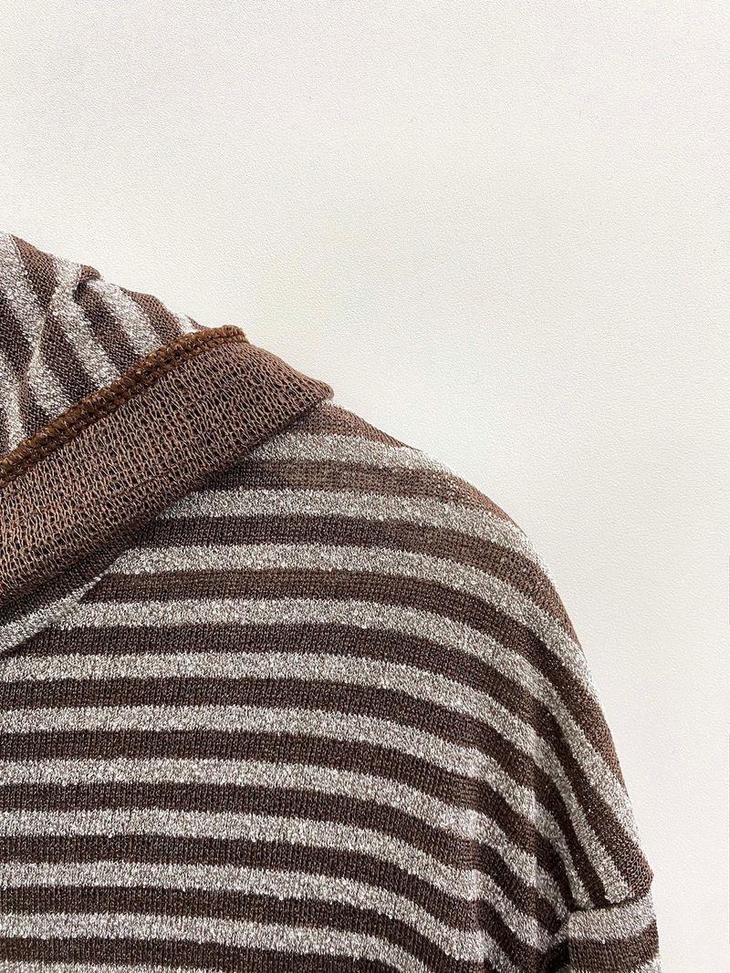 Stripe Summer Boucle Hood Zip-Up (3c)  