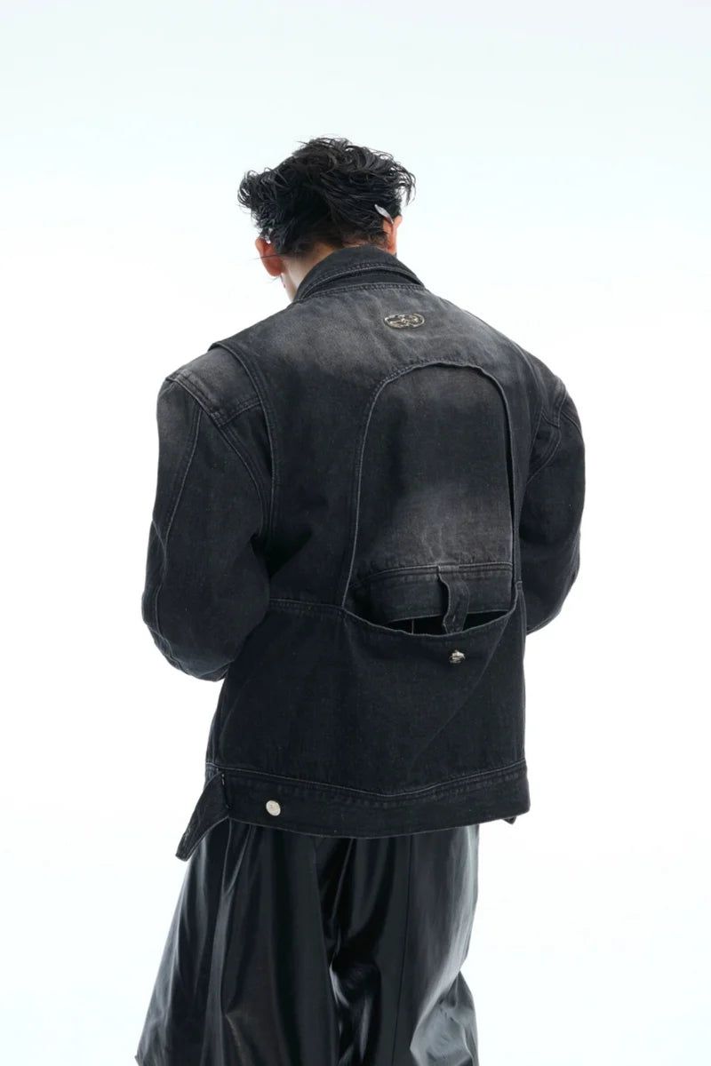 Washed Layered Denim Jacket