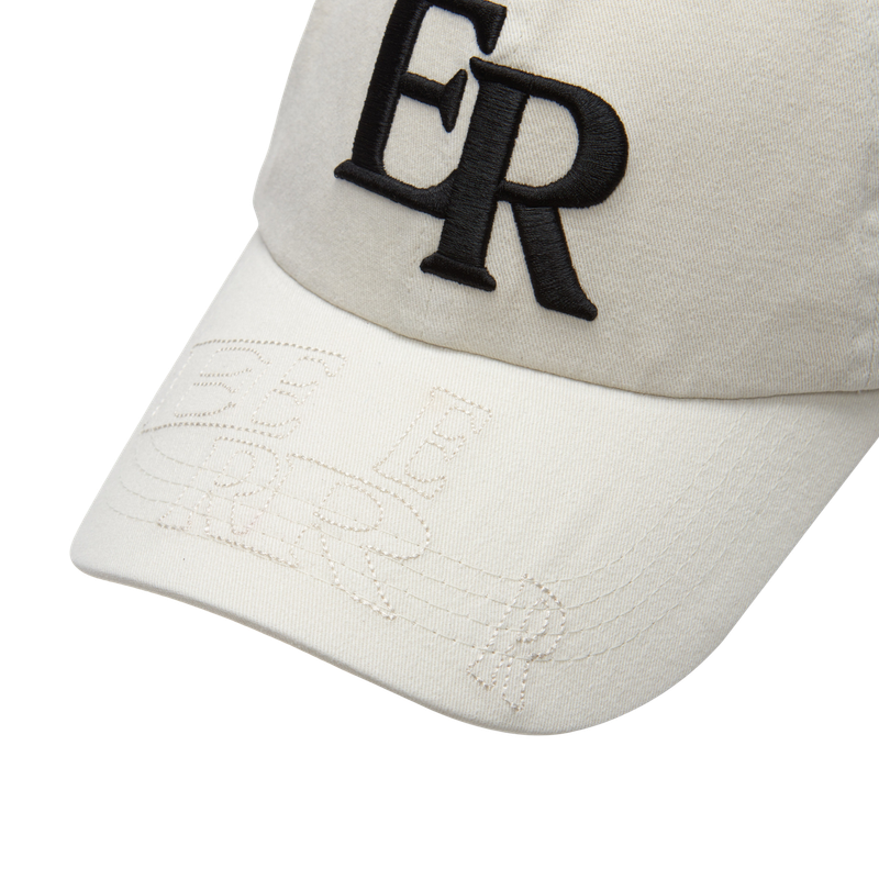 EEERRR visor stitch point Ball cap (Ivory)