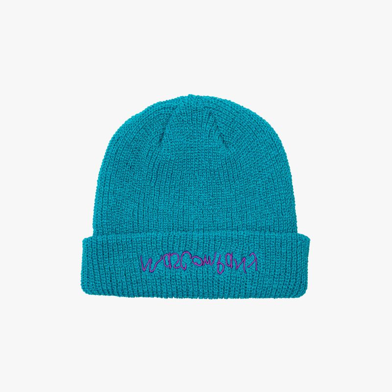 mascompany(マスカンパニー)の「フリップロゴビーニー (turquoise)(帽子)」