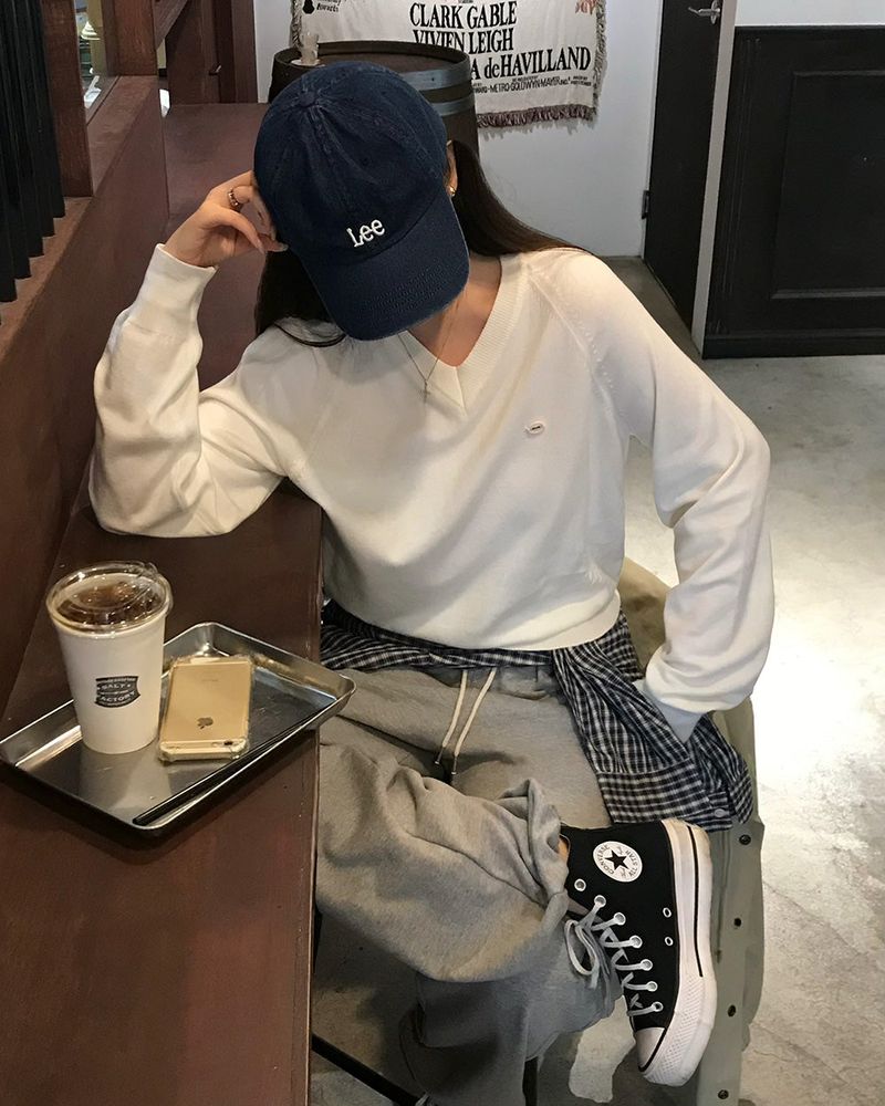 Caramel Color V-Neck Knit