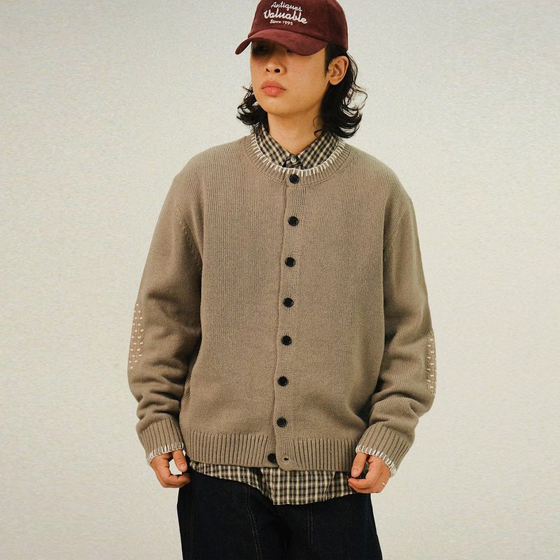 SEMIKAJI（セミカジ）の「LB Knit Patch MELLOW Cardigan（Tops）」