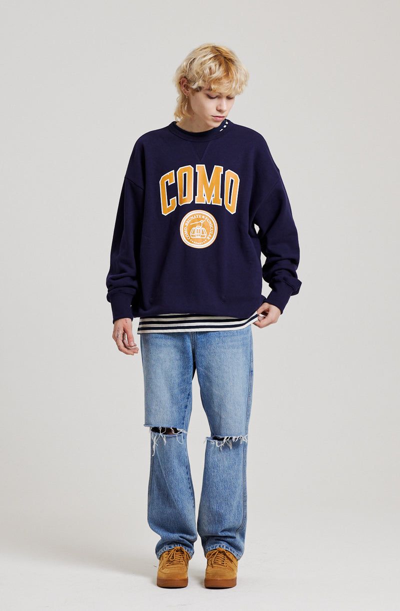 COMO VARSITY SWEATSHIRT [NAVY]
