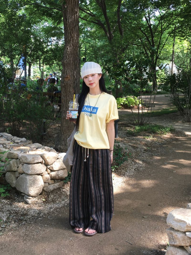Inca Ethnic Striped Elastic Pants (2c)