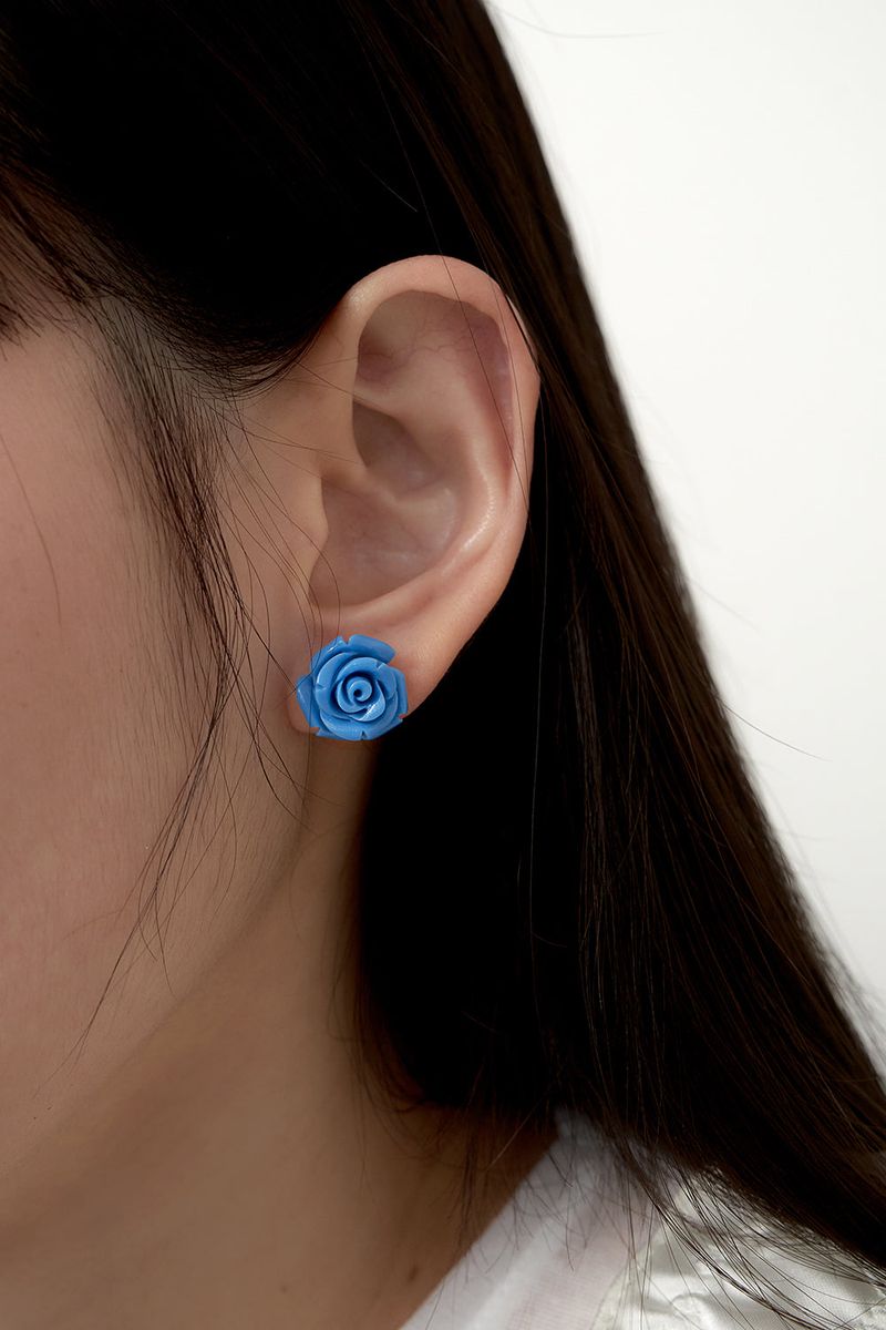 rose formica earring - blue