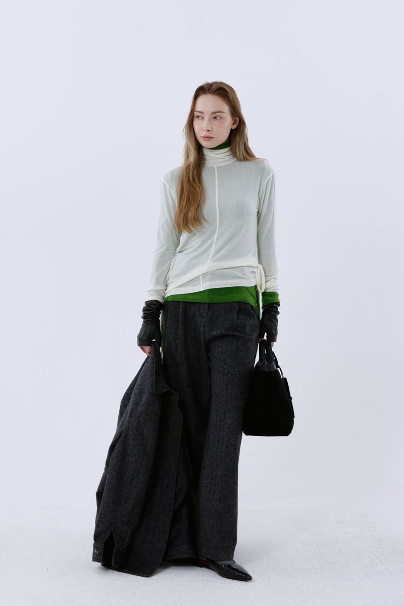 WOOL SPAN TURTLENECK T-SHIRT_IVORY