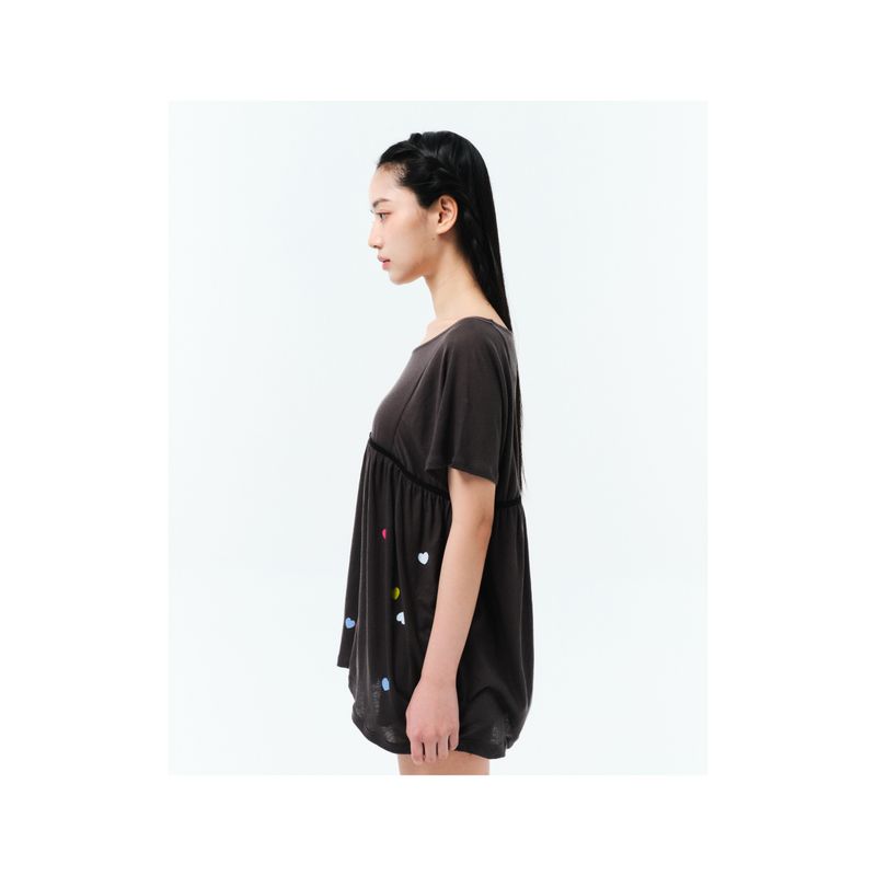 Heart Sprinkle Tee Charcoal