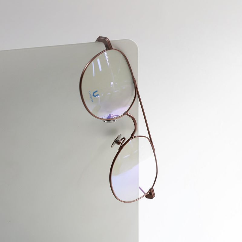 Knouun Round titanium glasses CODE. 101. C Pink Brown