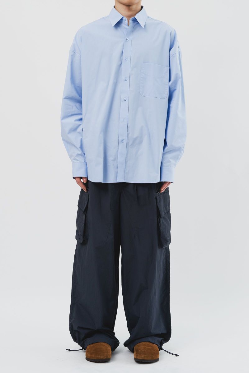 Pima Yarn Oversized Shirt (4color)