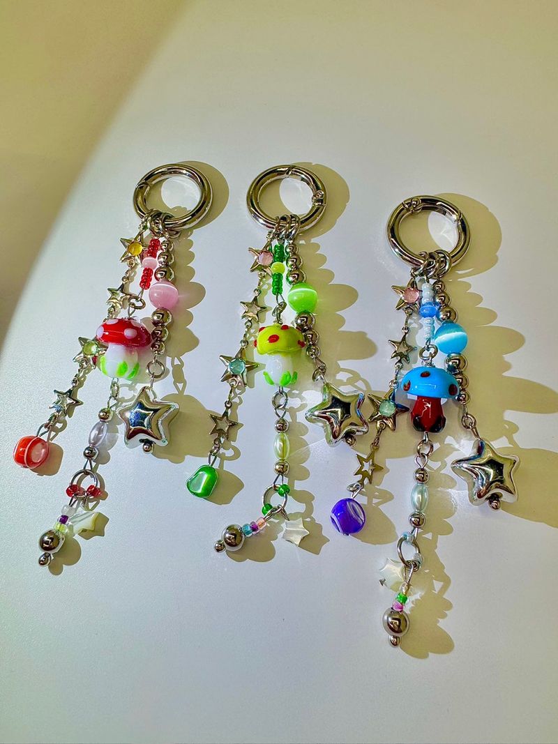 Punk mushroom keychain (3color)