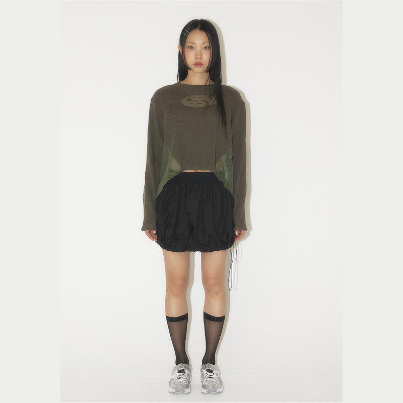 Mesh Waffle long sleeve