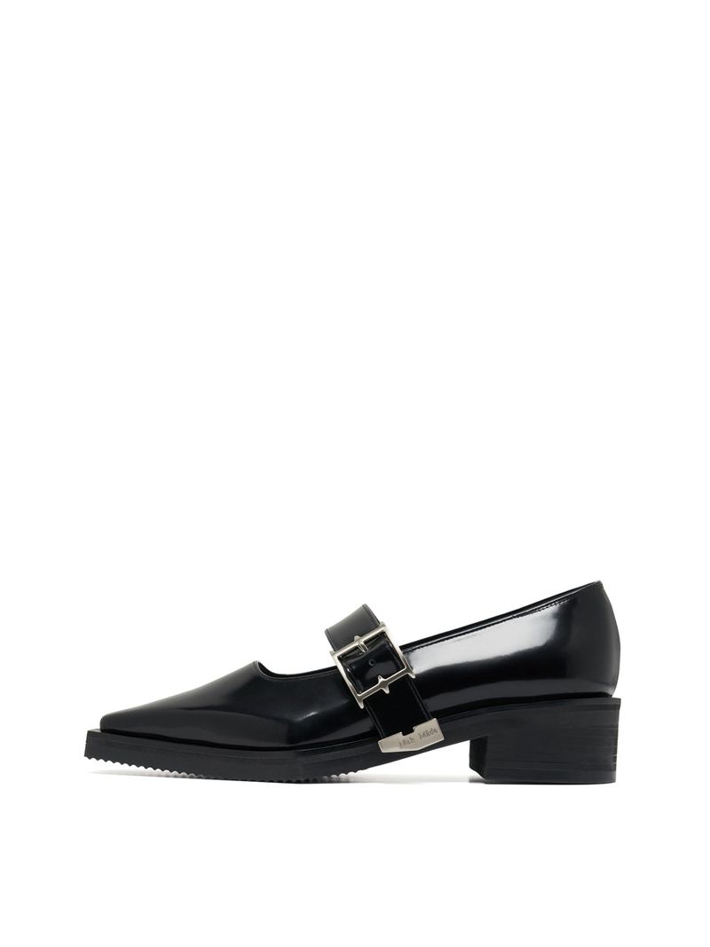 Higher Strap Buckle Loafer black