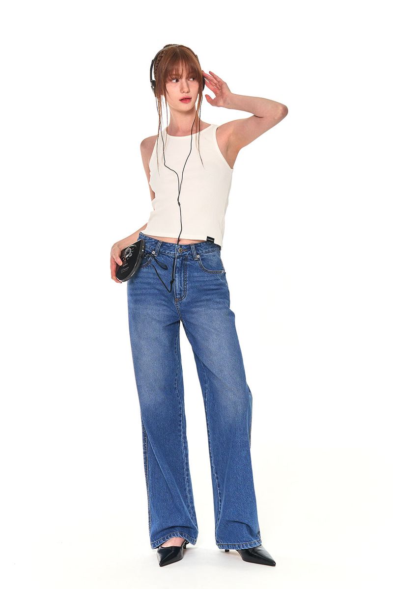BASIC WIDE DENIM PANTS (BLUE)