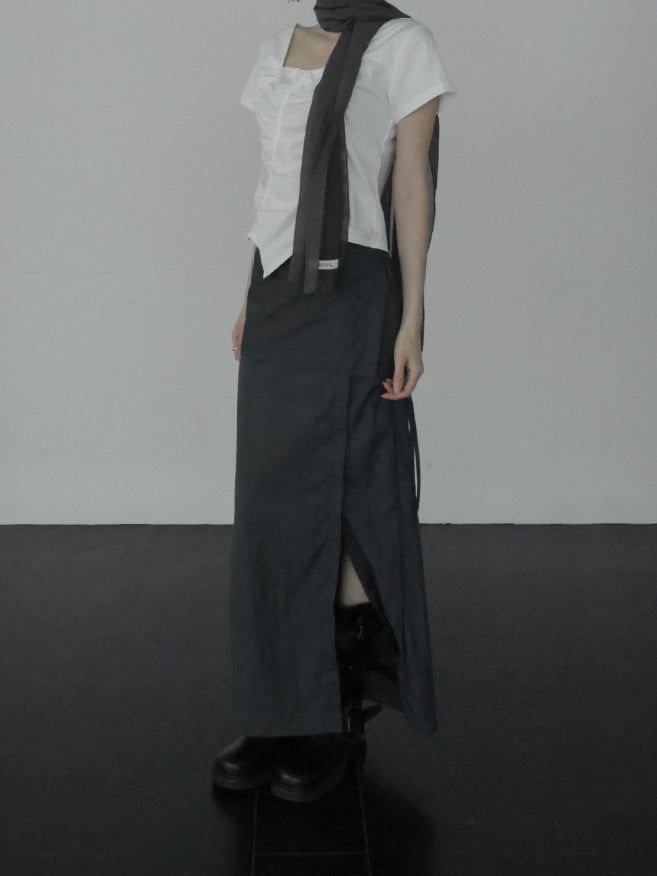 Lear Square Shirring Blouse