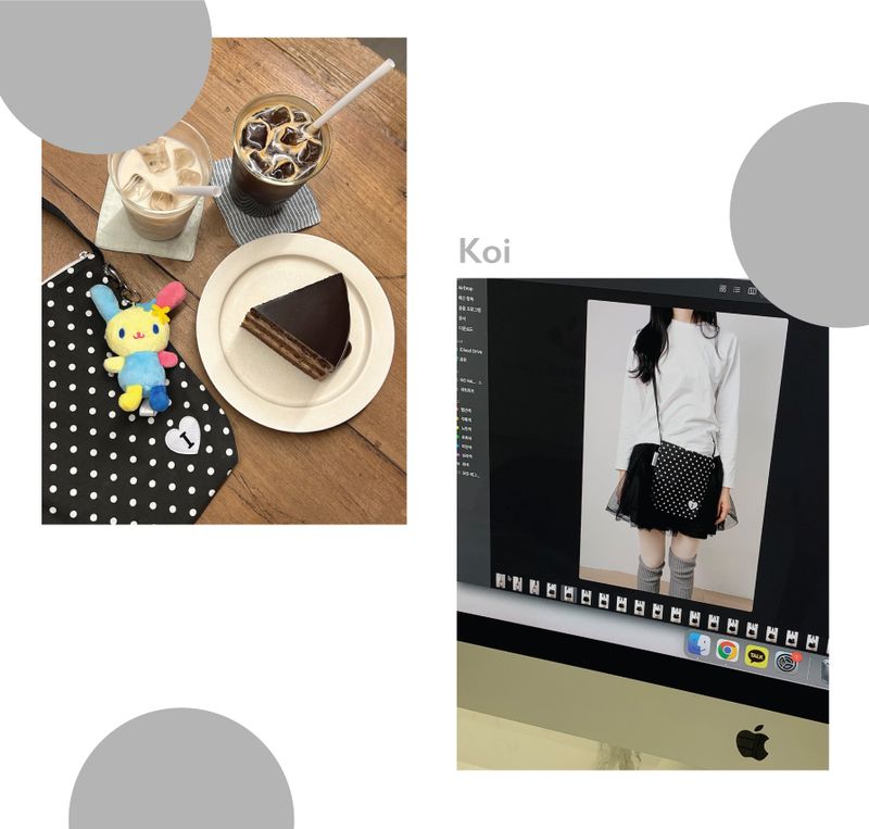 Koi cross bag - Black bean milk (black)