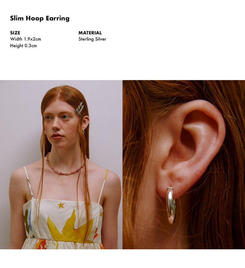 Slim Hoop Earring