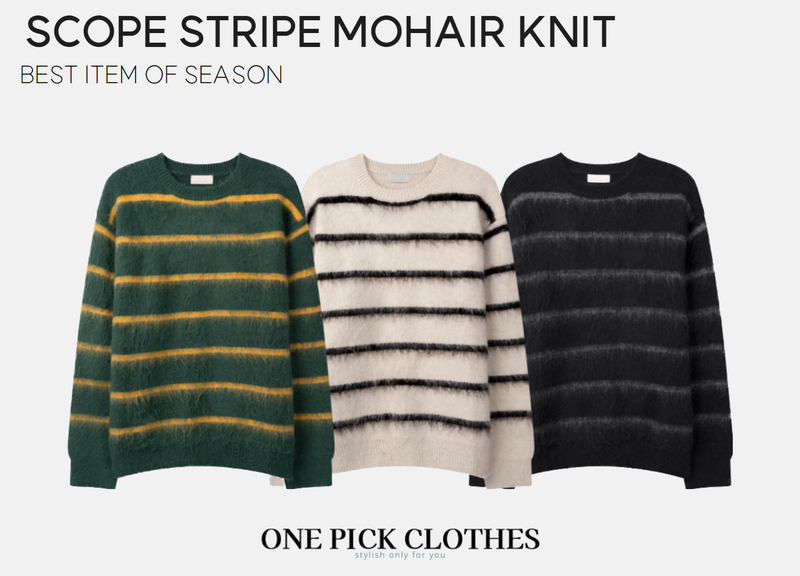SCOPE STRIPE MOHAIR KNIT
