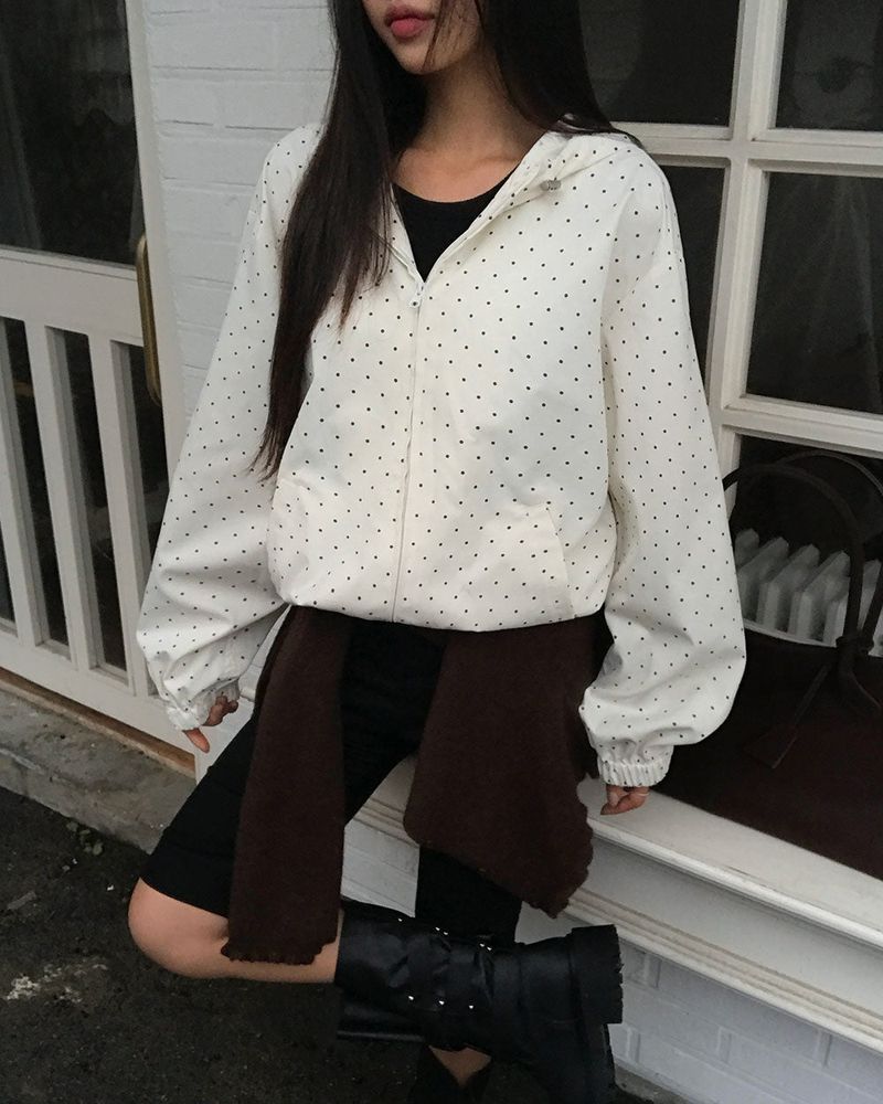 Milly Dot Hooded Windbreaker