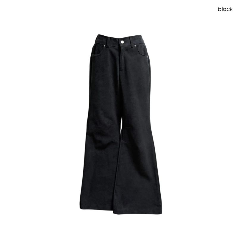 (2color) Check Back Pocket Peach Bootcut Pants