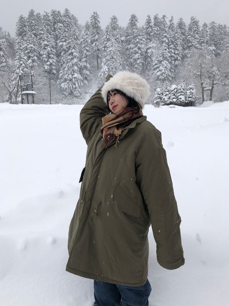 Nieve long fishtail padding parka