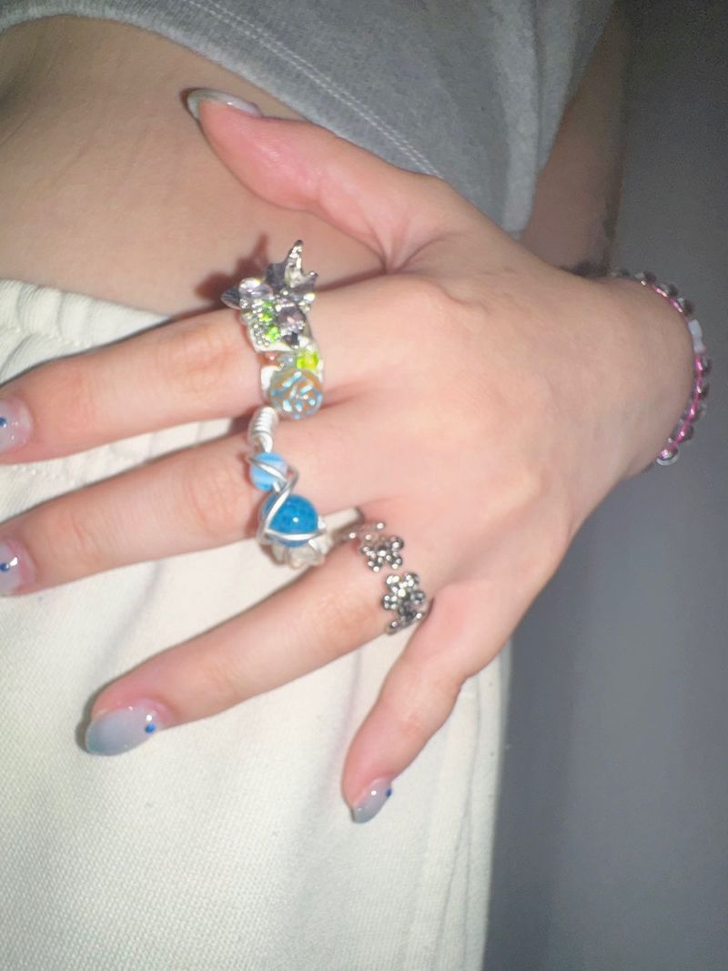 Blue ocean twist ring