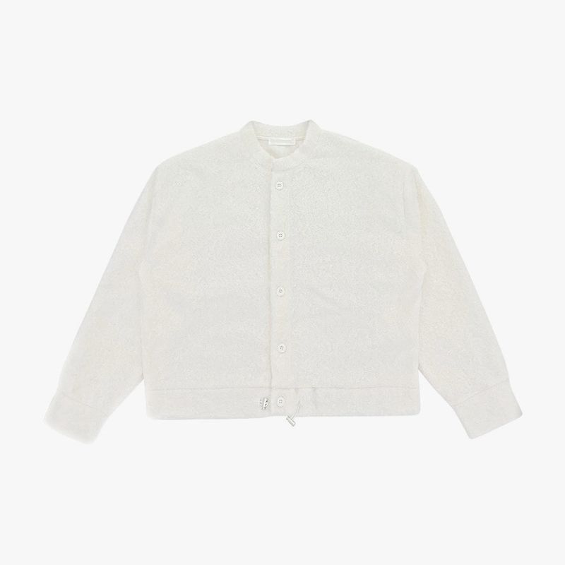 Airy texture cropped cardigan