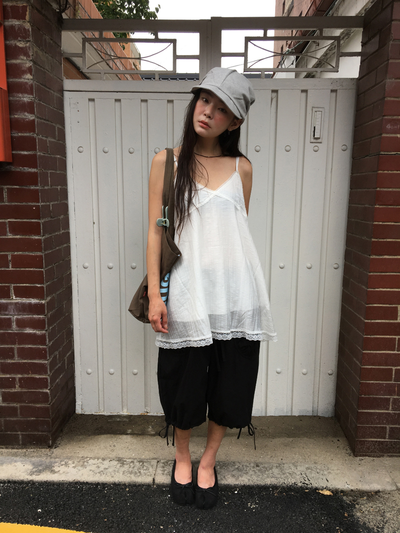 Kine Shirred Bermuda Pants (3color)