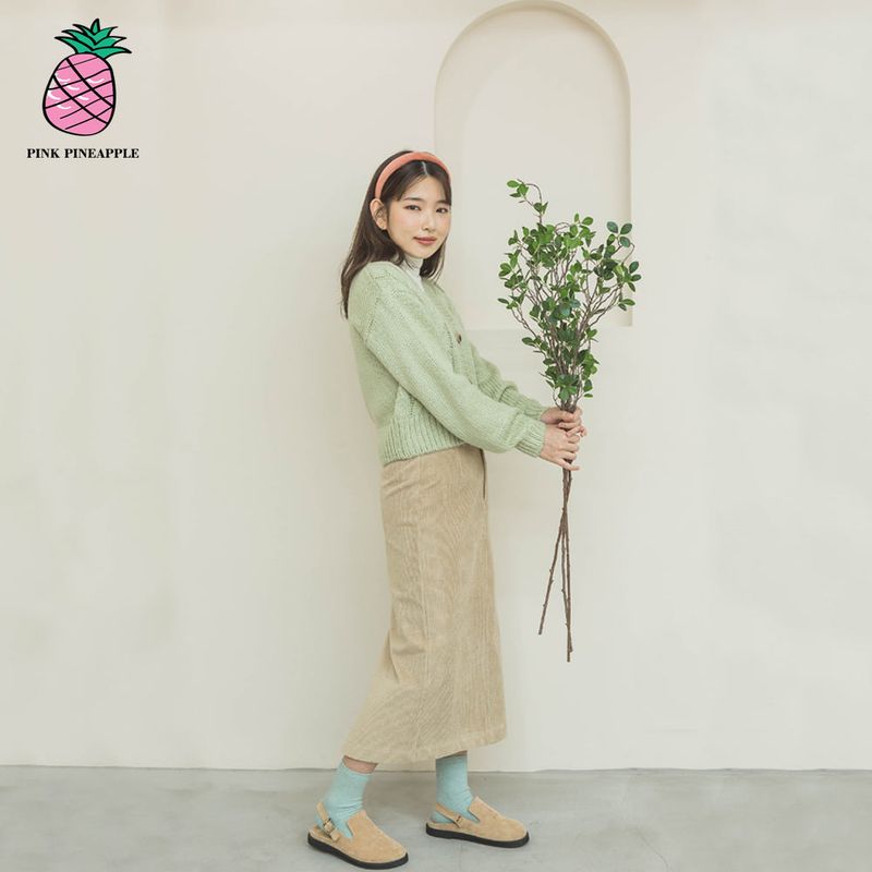 CORDUROY H LONG SKIRT