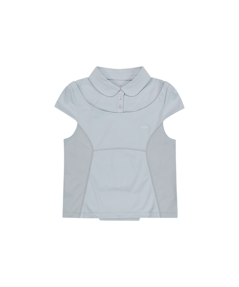 Detachable Collar T-shirt / Grey