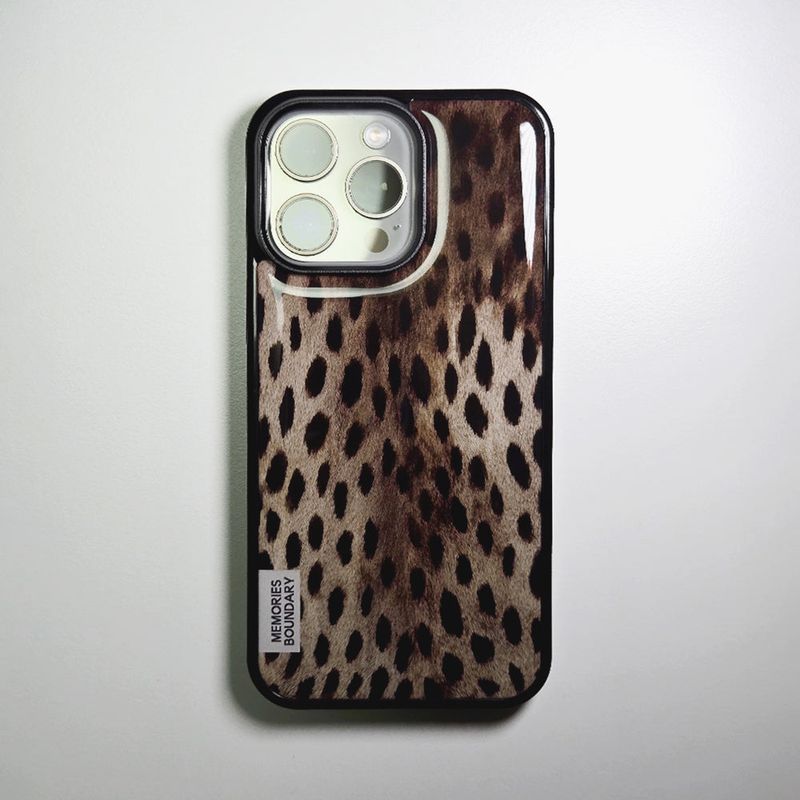 Wild Luxe Leopard Phone Case Smoky Brown (BK_Epoxy)