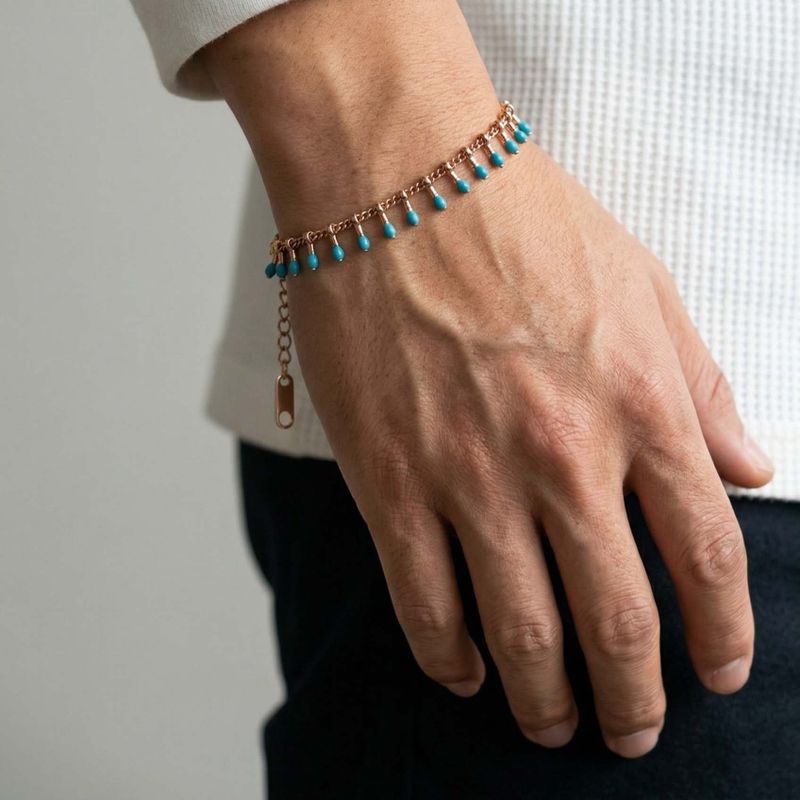 FADE MEET（フェードミート）の「Turquoise Fringe Anklet Bracelate（Accessories）」