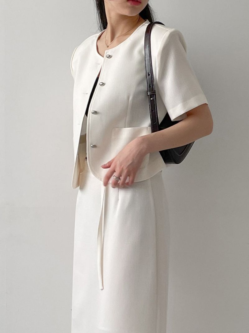 Lara Tweed Short Sleeve Jacket