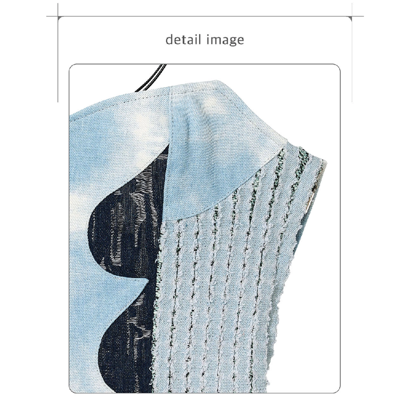 DENIM CORSET TUBE TOP_LIGHT BLUE