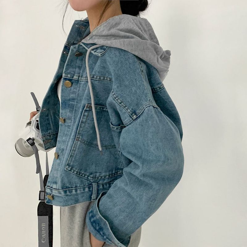 Front And Back Button Denim Jacket