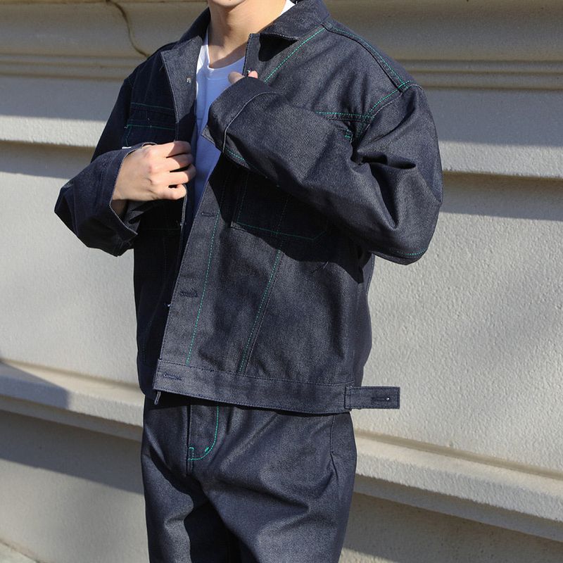 Rerap Non Fade Denim Stitch Jacket (2color)