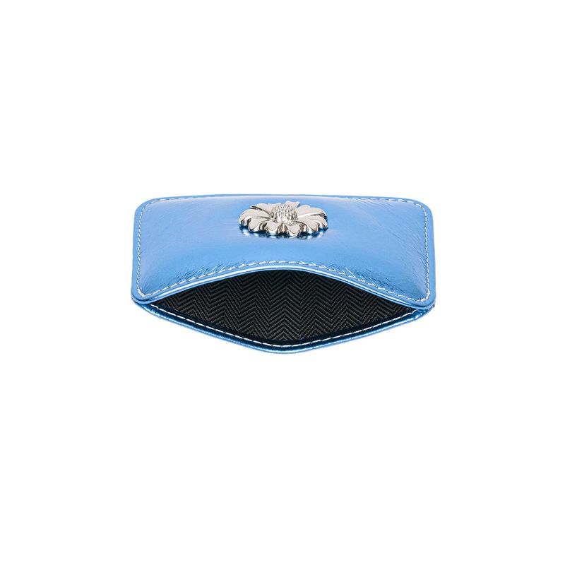 Daisy Slim Mini Transportation Card Wallet shine blue