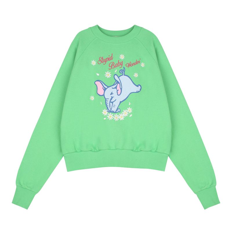 wonder visitor（ワンダービジター）の「Stupid baby Crop Sweat-shirt [Green]（Tops）」