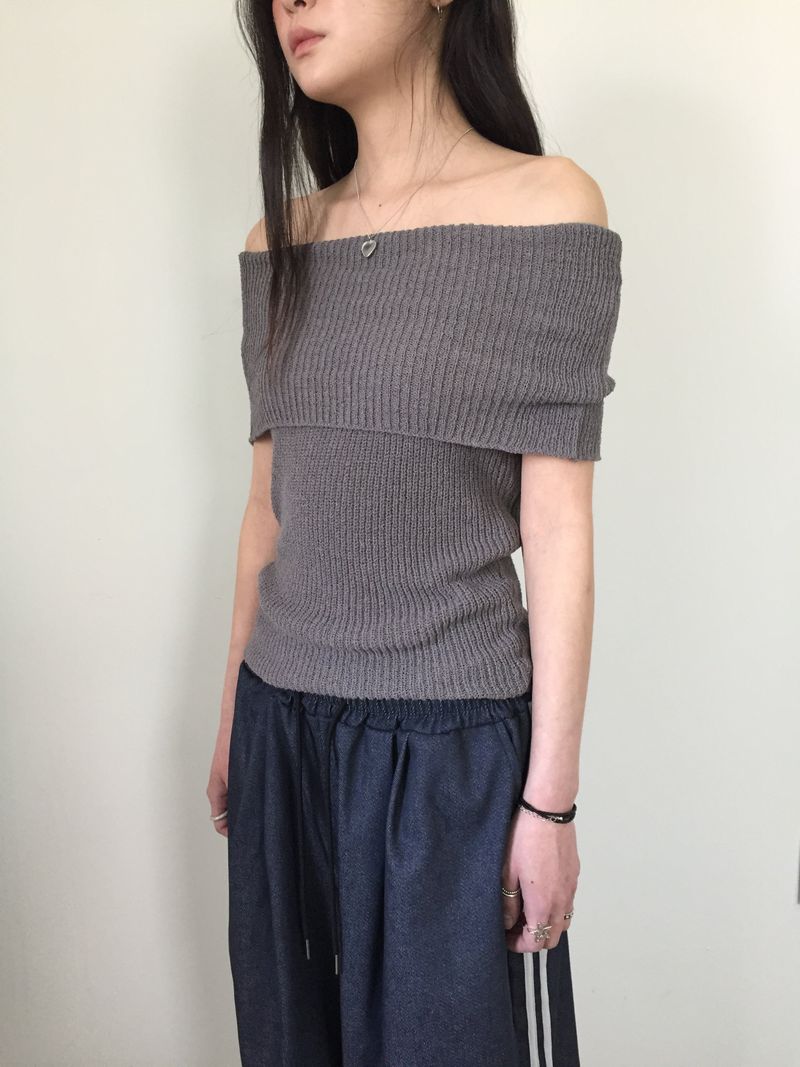 Ella Knit Off Shoulder (4color)