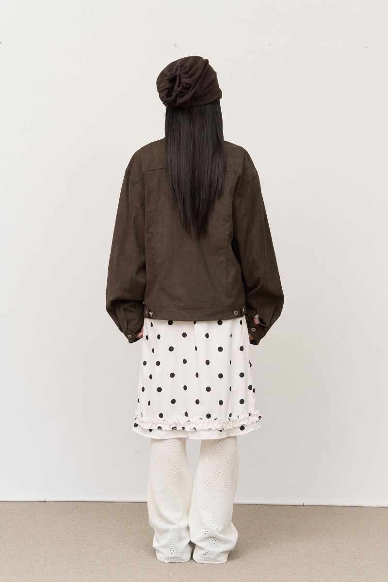Node Collar Suede Jacket