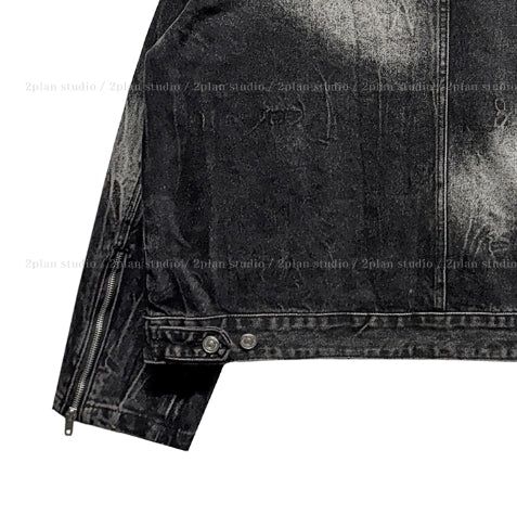 Darts Wrinkle Washing Denim Jacket