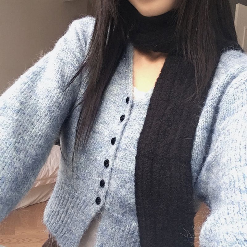 Seur Twisted muffler knit scarf