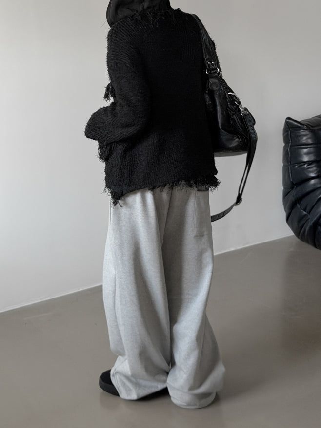 Flat Tweed Knit Cardigan