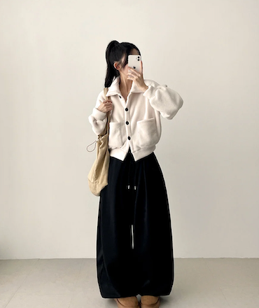 Mori soft fleece pocket jacket