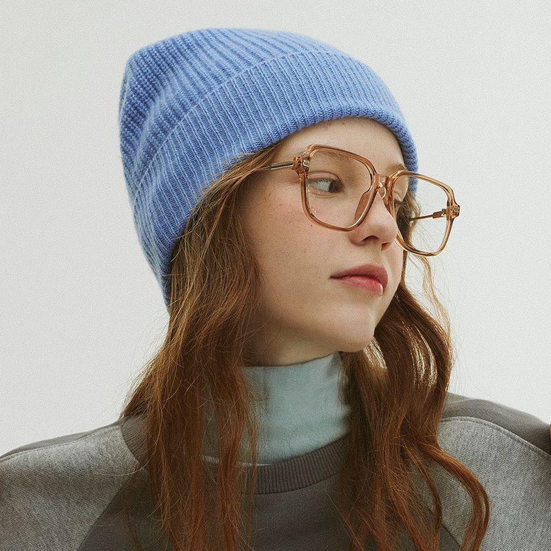 Between A and B(ビットウィーンエーアンドビー)の「BUBBLE LABEL CASHMERE WOOL BLENDED BEANIE_BLUE(Hats)」