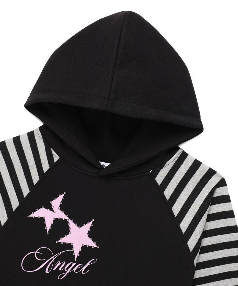W ANGEL TWIN STAR HOODIE BLACK(CV2FFFM402A)