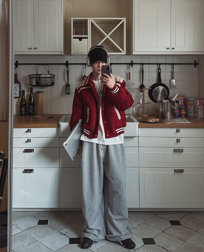 Port Color Matching Varsity Jacket